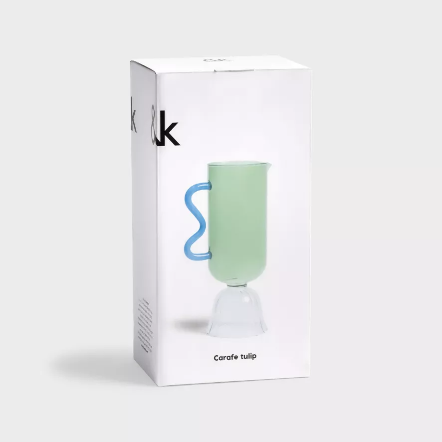 & klevering Tulip Karaf 0,7L Groen - Stijlvol Tafelaccessoire - Afbeelding 8