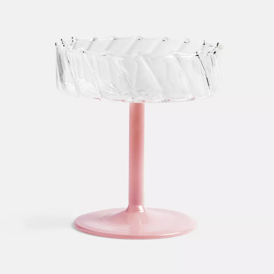 & klevering Twirl Coupe Champagneglazen Set van 2 - Roze - Elegante Tafelaccessoires - Afbeelding 5