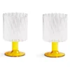 & klevering Twirl Wijnglazen Set Van 2 - Geel | Elegant Tafelaccessoires