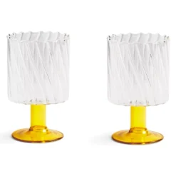 & klevering Twirl Wijnglazen Set Van 2 - Geel | Elegant Tafelaccessoires