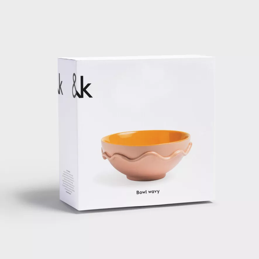 & klevering Wavy Schaal Ø23.5 Roze - Stijlvol Tafelaccessoire - Afbeelding 5