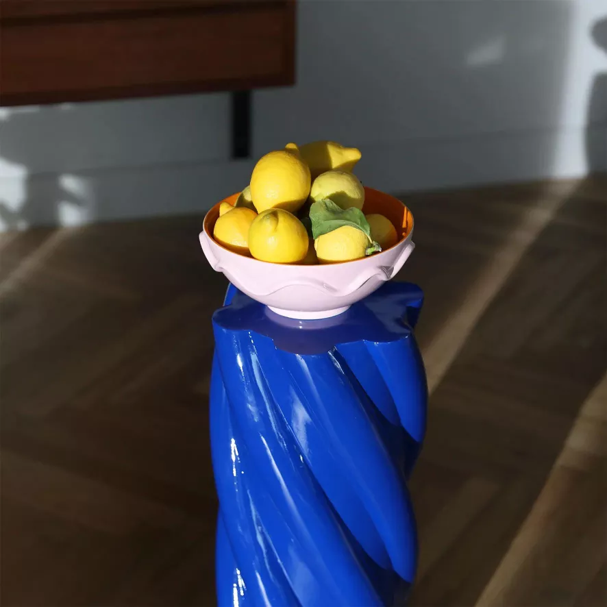 & klevering Wavy Schaal Ø23.5 Roze - Stijlvol Tafelaccessoire - Afbeelding 3