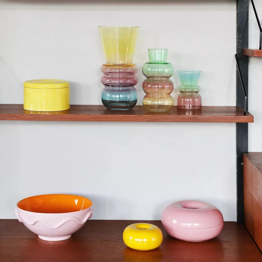 & klevering Wavy Schaal Ø23.5 Roze - Stijlvol Tafelaccessoire - Afbeelding 4