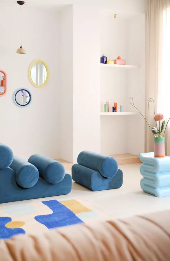 & klevering Wispy Vloerkleed 85x115 Blauw - Stijlvol en Comfortabel - Afbeelding 4