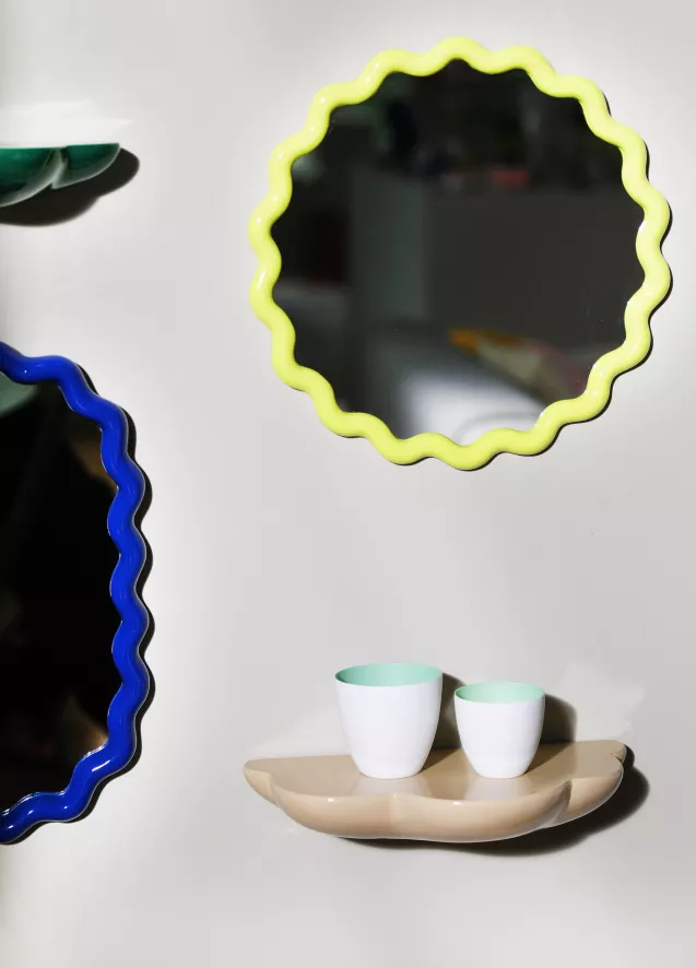 & klevering Zigzag Spiegel 40x24 - Modern Woonaccessoire voor Elke Ruimte - Afbeelding 3