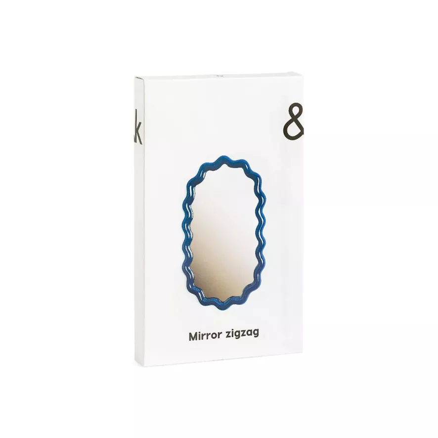 & klevering Zigzag Spiegel 40x24 - Modern Woonaccessoire voor Elke Ruimte - Afbeelding 4